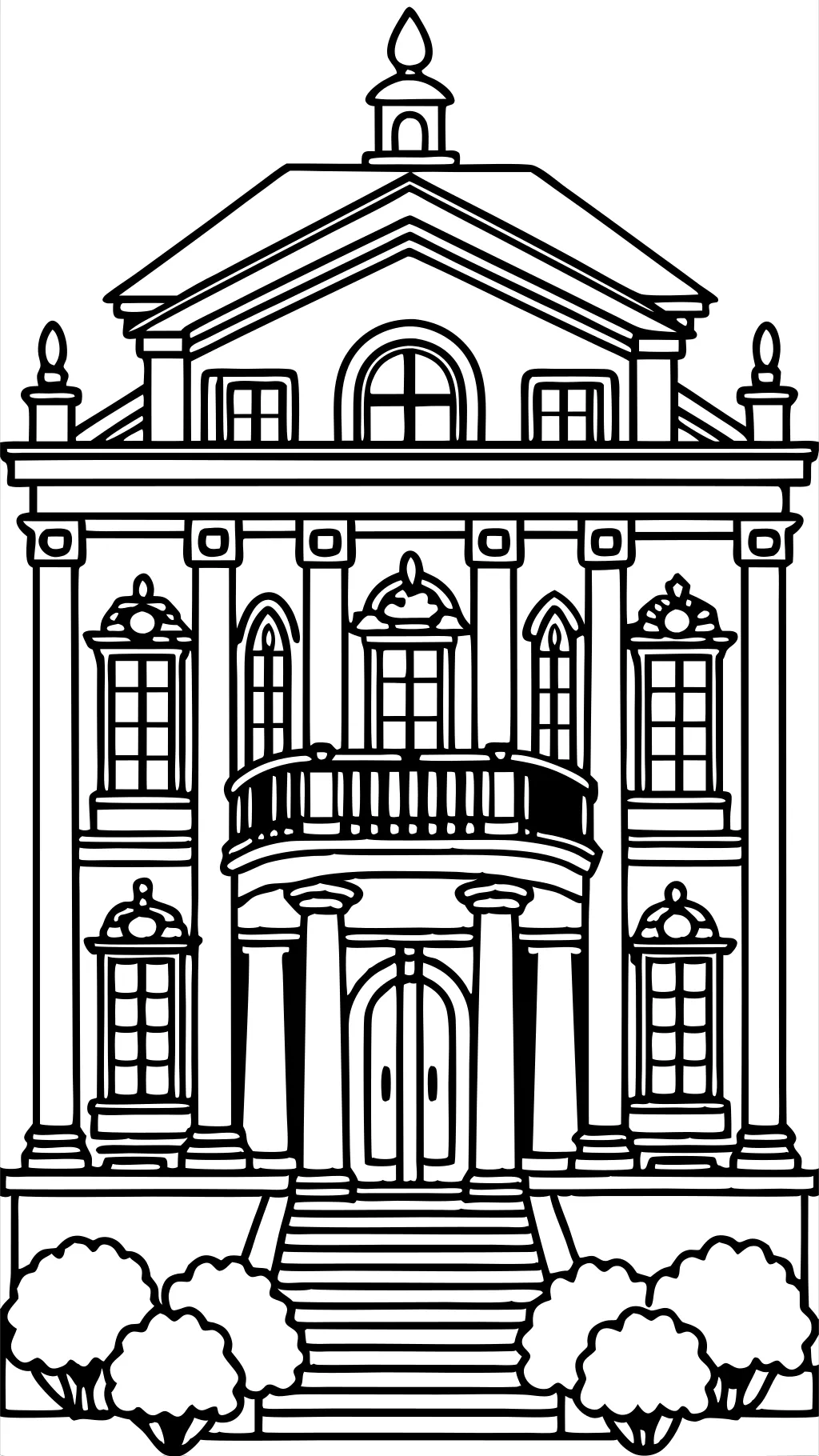 mansion coloring pages